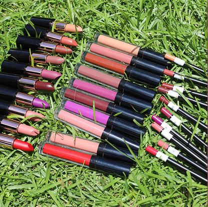 10 color 3 in 1 lip set matte lipstick lip stain lip liner gift kits