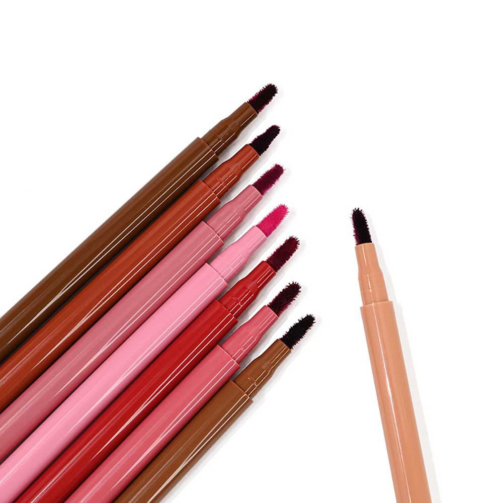 8-color Flocking Matte Liquid Lipstick Pen Cotton Tip Lip Liner Long-lasting