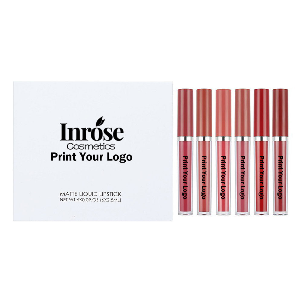 6 Pieces Matte Liquid Lipstick Set Waterproof Non-Transfer Long Lasting