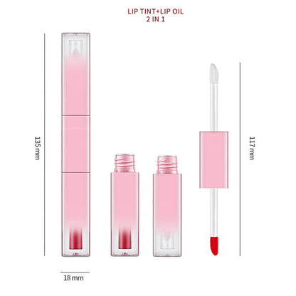 7 color lip gloss double-ended lip tint & lip oil long lasting vegan