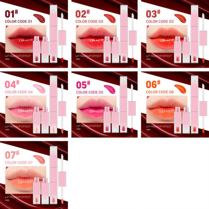 7 color lip gloss double-ended lip tint & lip oil long lasting vegan