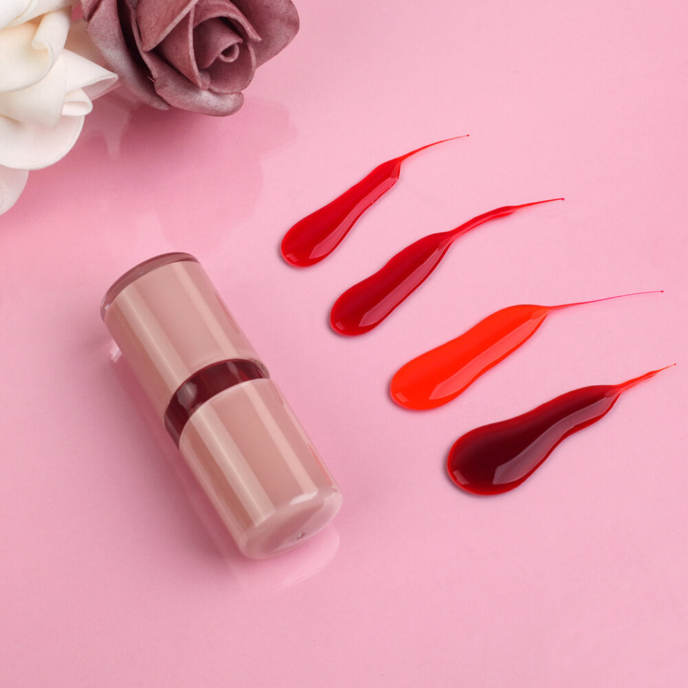 4-Color Peel-Off Lip Tint Matte Non-drying Lip Gloss with Lasting Stain