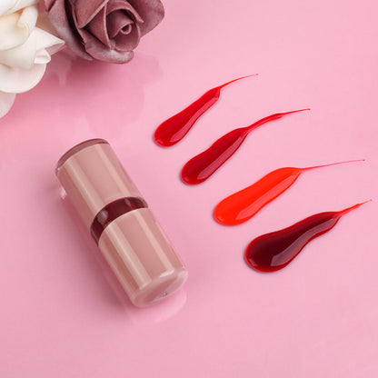 4-Color Peel-Off Lip Tint Matte Non-drying Lip Gloss with Lasting Stain