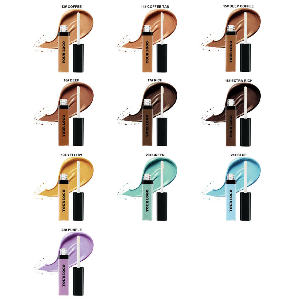 22-Shade Liquid Concealer Full Coverage Acne Marks Spots Dark Circles Tattoo