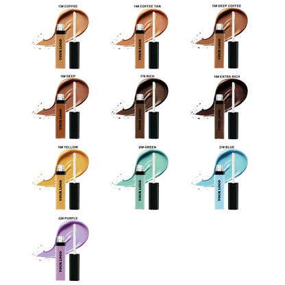 22-Shade Liquid Concealer Full Coverage Acne Marks Spots Dark Circles Tattoo