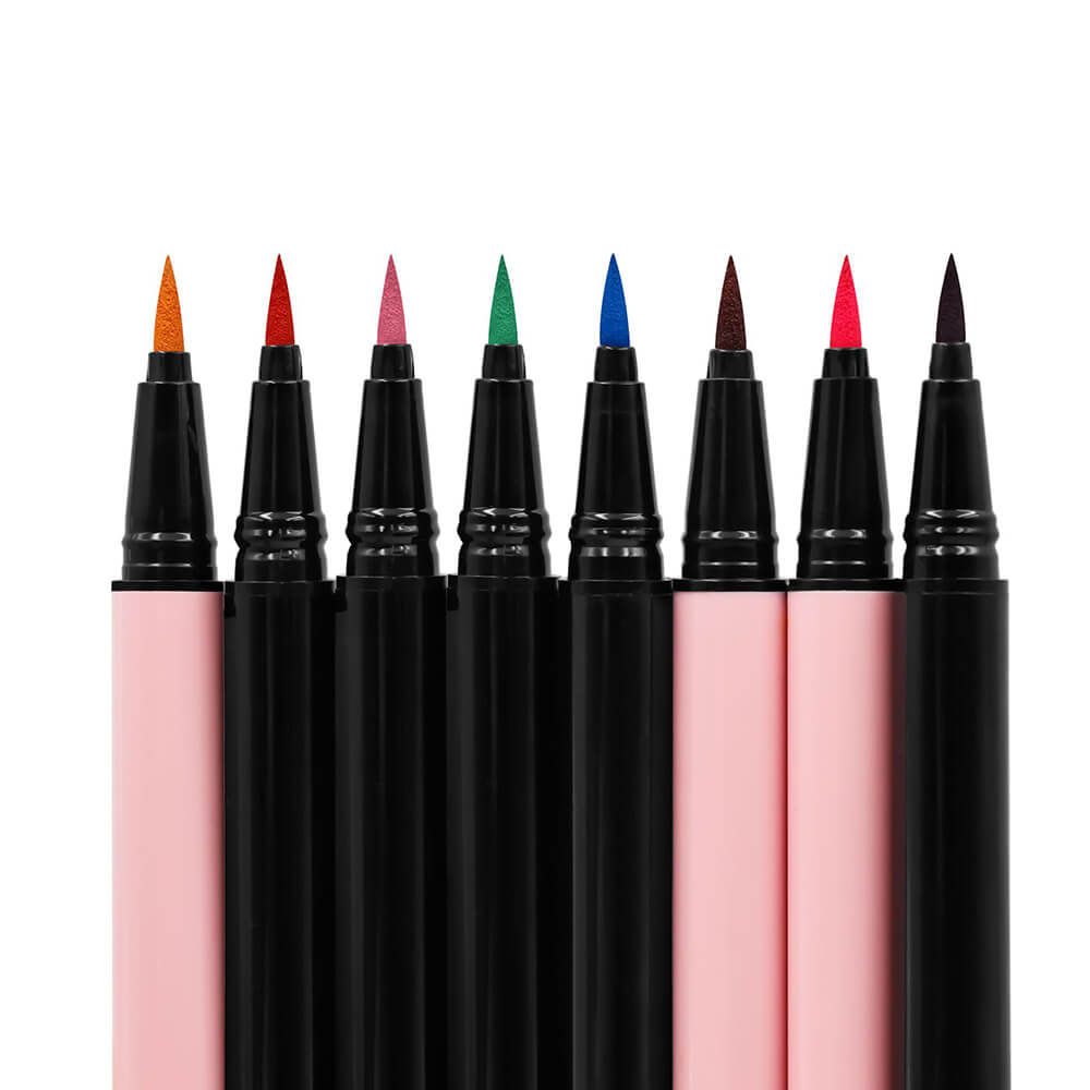 24 Color Pink Liquid Eyeliner Pencil Colorful Waterproof Long Lasting