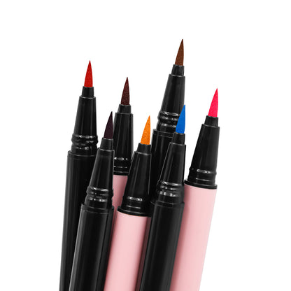 24 Color Pink Liquid Eyeliner Pencil Colorful Waterproof Long Lasting