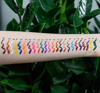 24 Color Pink Liquid Eyeliner Pencil Colorful Waterproof Long Lasting