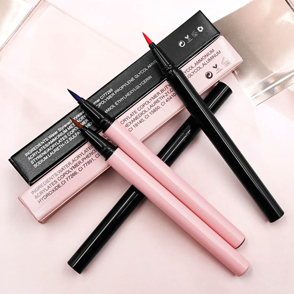 24 Color Pink Liquid Eyeliner Pencil Colorful Waterproof Long Lasting