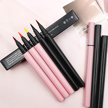 24 Color Pink Liquid Eyeliner Pencil Colorful Waterproof Long Lasting