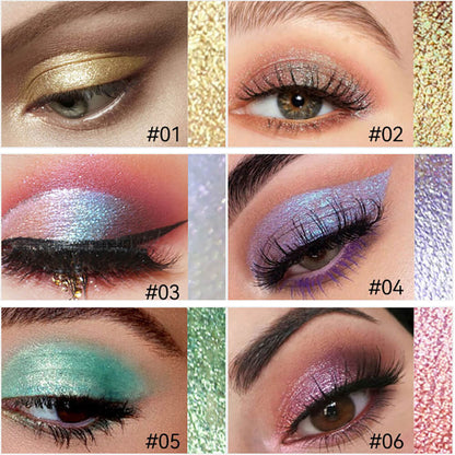 6-Color Chameleon Liquid Eyeshadow Highlighter Waterproof Long-Lasting