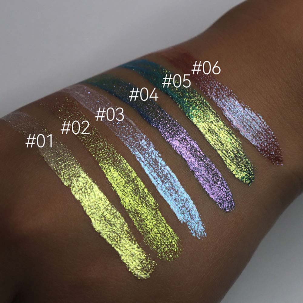 6-Color Chameleon Liquid Eyeshadow Highlighter Waterproof Long-Lasting