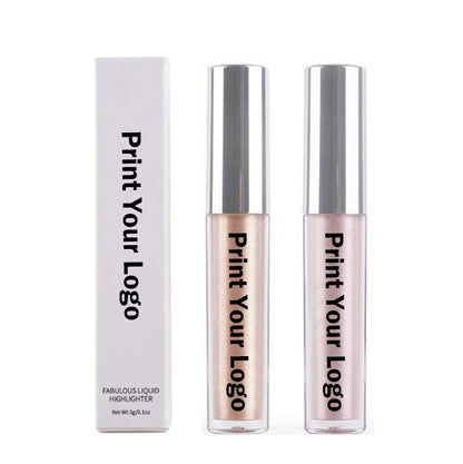6 color liquid eyeshadow face highlighter shiny lip gloss brightening