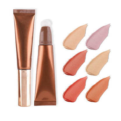 6 Color Liquid Highlighter Makeup Highlight Pearlescent Glitter Long Lasting