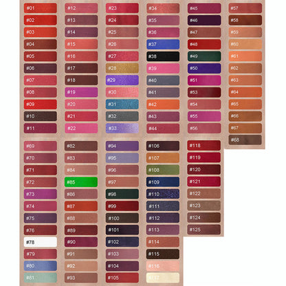 125 Colors Matte Liquid Lipstick Non-Stick Waterproof Long Lasting Print Your Logo