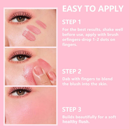8-Shade Liquid Blush Long Lasting Blusher Face Lip Eye Tint Waterproof Private Label