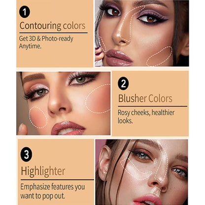 5 color liquid blush and contour brightening high pigmented skin friendly