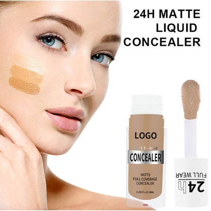 22-Shade Liquid Concealer High Coverage Acne Marks Spots Dark Circles Vegan