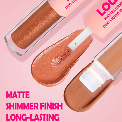 6-Color Liquid Eyeshadow Matte & Shimmer Waterproof Long-Lasting Vegan