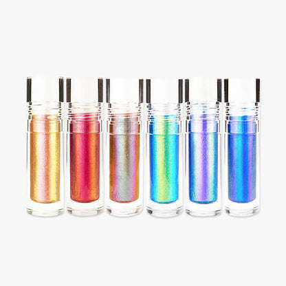 6 Color Chameleon Liquid Eyeshadow Metallic Highlighter Holographic Lipstick