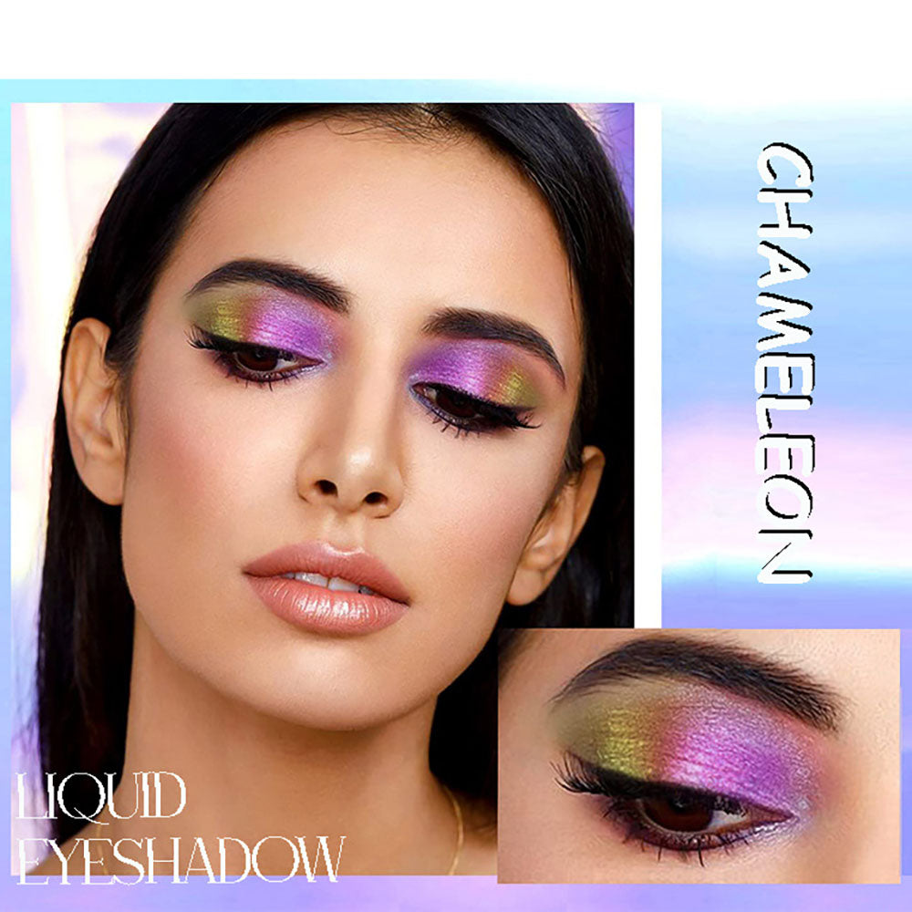 6 Color Chameleon Liquid Eyeshadow Metallic Highlighter Holographic Lipstick