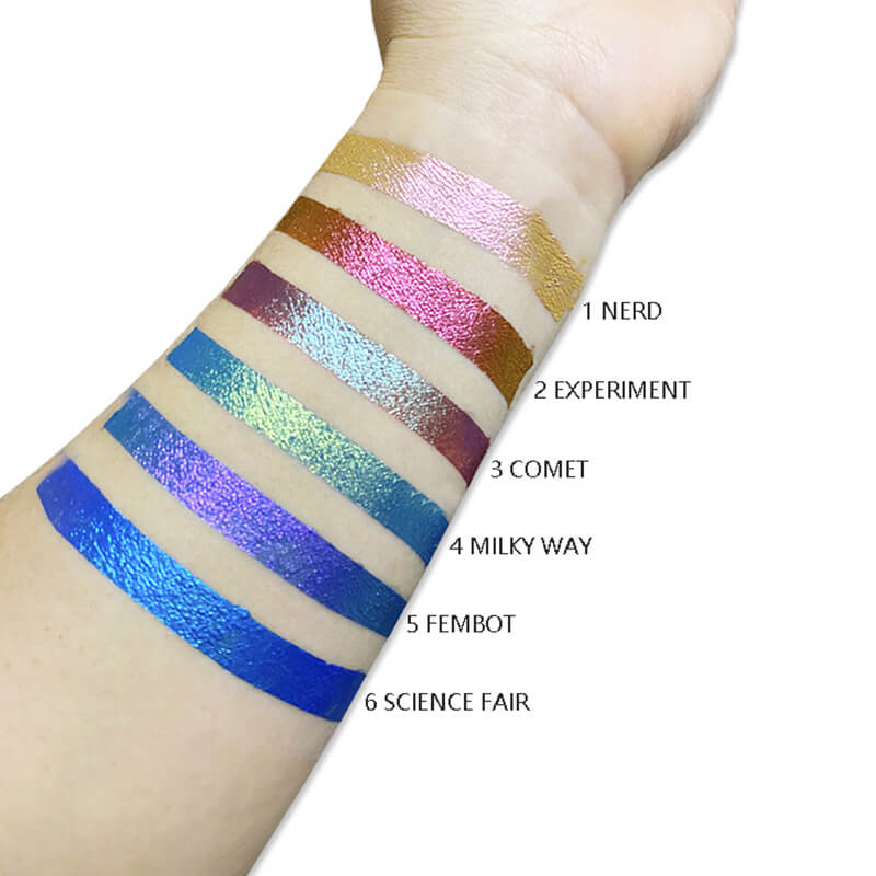 6 color chameleon liquid eyeshadow highlighter shining lipstick