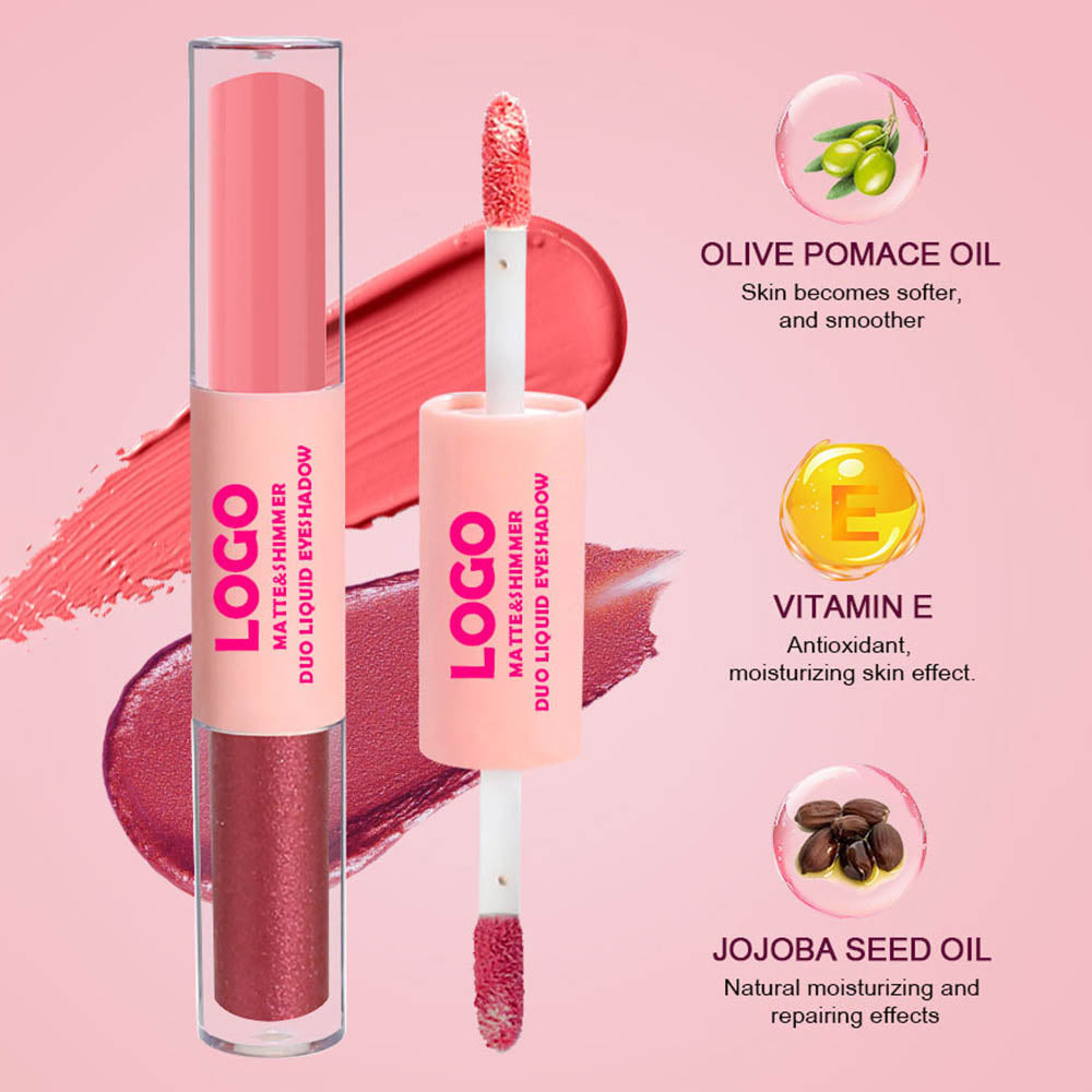 6-Color Liquid Eyeshadow Matte & Shimmer Waterproof Long-Lasting Vegan