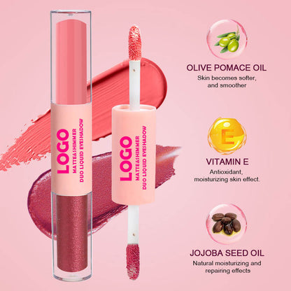 6-Color Liquid Eyeshadow Matte & Shimmer Waterproof Long-Lasting Vegan
