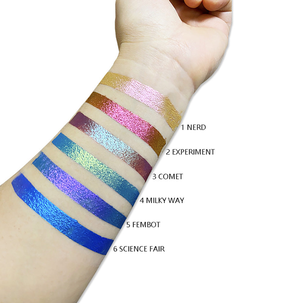 6 Color Chameleon Liquid Eyeshadow Metallic Highlighter Holographic Lipstick