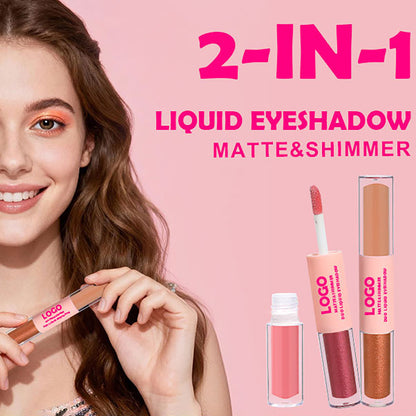 6-Color Liquid Eyeshadow Matte & Shimmer Waterproof Long-Lasting Vegan