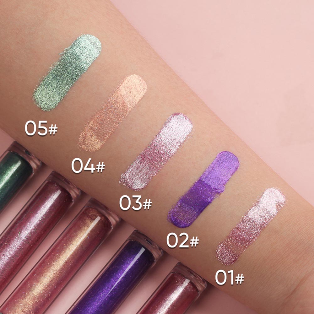 5-Color Liquid Eyeshadow Waterproof Under-Eye Brighten Highlighter Long-Lasting