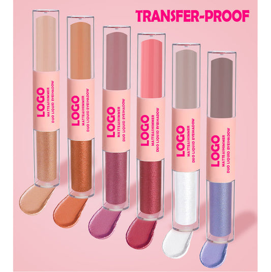 6-Color Liquid Eyeshadow Matte & Shimmer Waterproof Long-Lasting Vegan