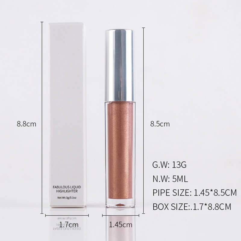 6 color liquid eyeshadow face highlighter shiny lip gloss brightening