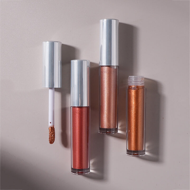 6 color liquid eyeshadow face highlighter shiny lip gloss brightening