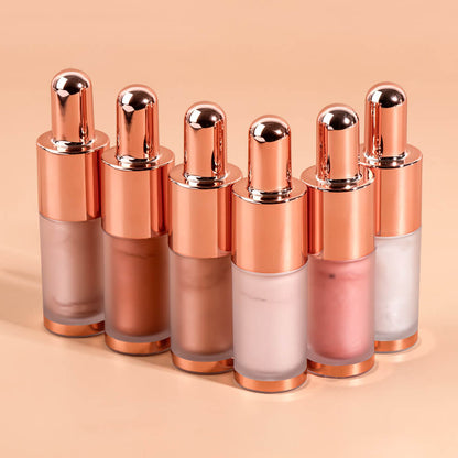 6-Color Liquid Highlighter Ulta-Shimmer Pearlescent Face Body Clavicle Brightener