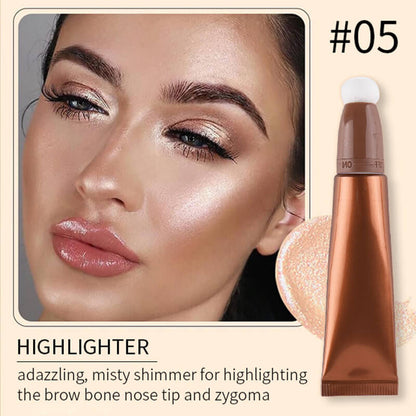 6 color liquid highlighter makeup highlight pearlescent glitter