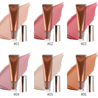 6 color liquid highlighter makeup highlight pearlescent glitter