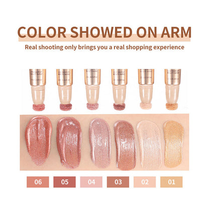 6 color liquid highlighter makeup highlight shimmer balm high pigmented