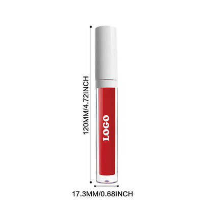 49 Color Nude Lip Gloss High Pigmented Lip Glaze Shimmer Vegan White Tube