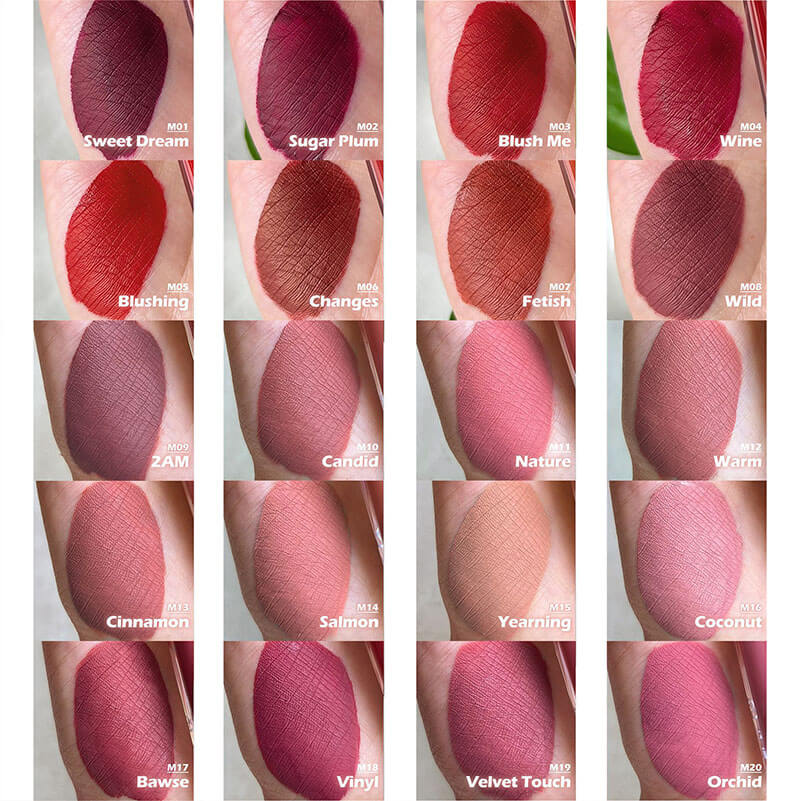 40 color matte liquid lipstick waterproof non-stick long lasting (color 31-40)