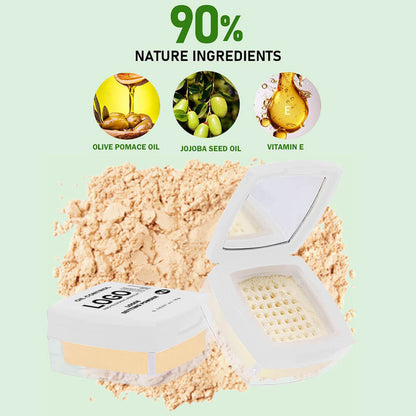 14-Shade Loose Setting Powder With Puff Matte Oil-Control Long-Lasting Waterproof