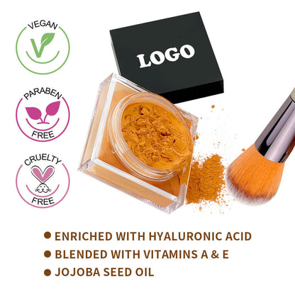 14-Shade Setting Loose Powder With Puff Long-Lasting Waterproof Oil-Control