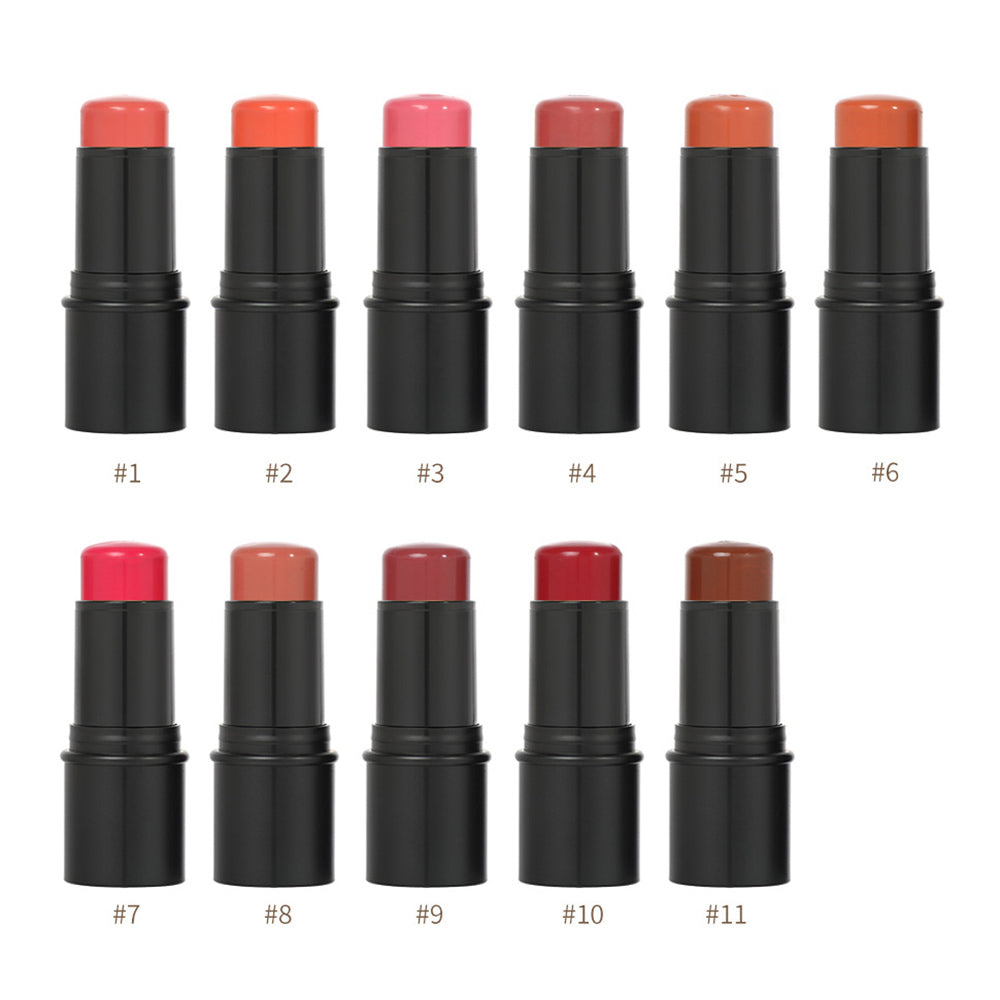 11 Color Blush Stick Blusher Cream Multi-Use High Pigmented Long Lasting