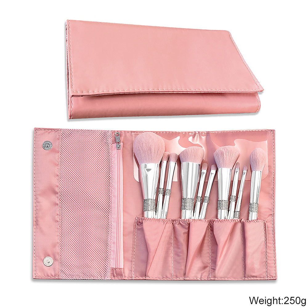 11-piece rhinestones makeup brush set high-end soft bristles beauty tools