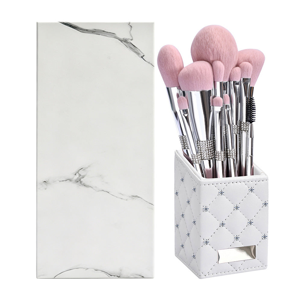 11-Piece Rhinestones Makeup Brush Set High-End Soft Bristles Beauty Tools