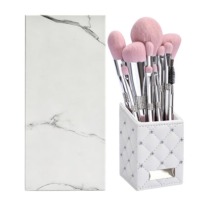 11-Piece Rhinestones Makeup Brush Set High-End Soft Bristles Beauty Tools