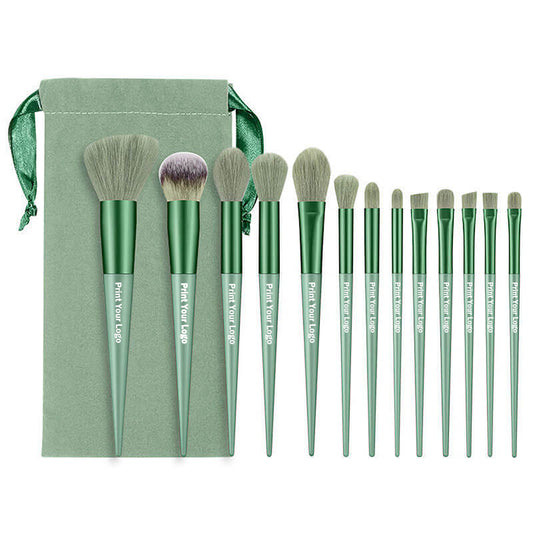 Ensemble de 13 pinceaux de maquillage pour débutants, idéal pour les voyages, doux et portables.