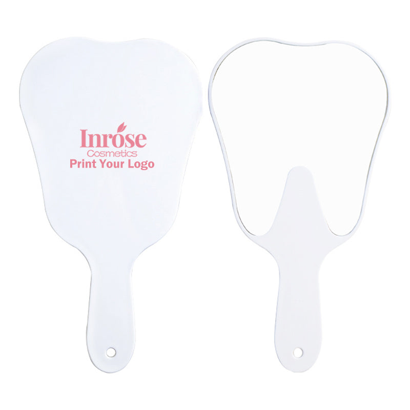 6 color makeup mirror cute teeth handle mirror advertising dental handheld 16*8.5cm