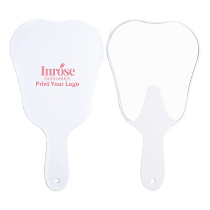 6 color makeup mirror cute teeth handle mirror advertising dental handheld 16*8.5cm