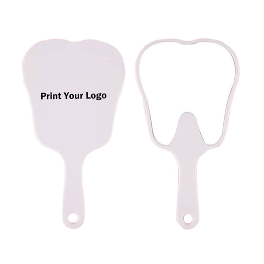 6 color makeup mirror cute teeth handle mirror advertising dental handheld 16*8.5cm